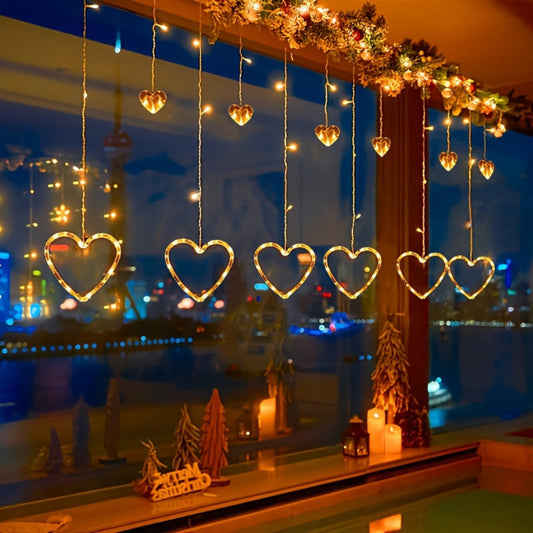 Heart Shaped Warm Light String for Romantic Decor