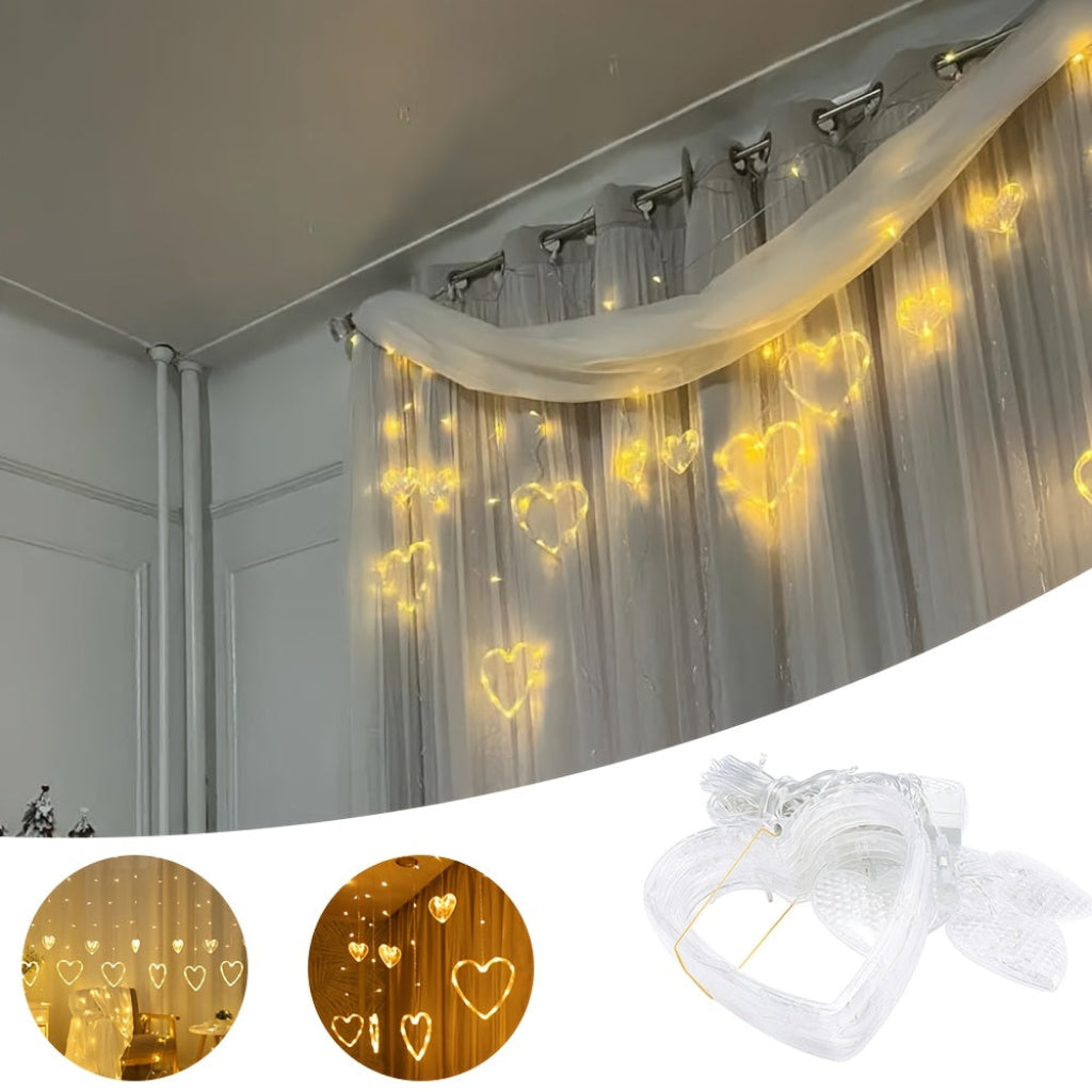 Heart Shaped Warm Light String for Romantic Decor
