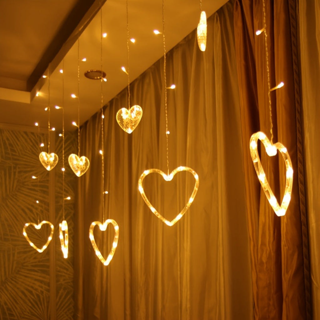 Heart Shaped Warm Light String for Romantic Decor