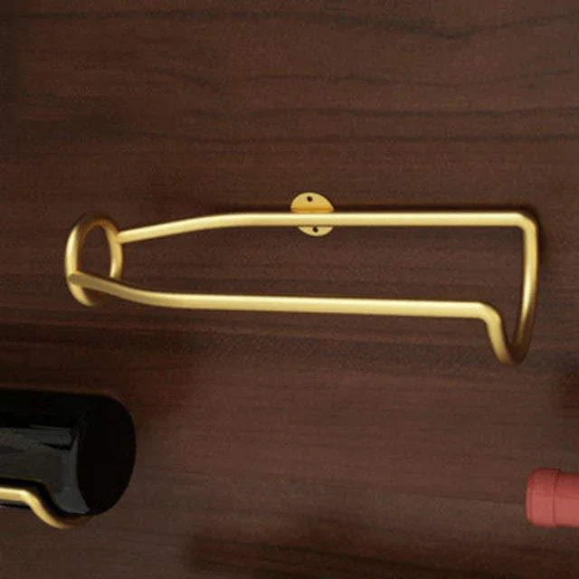 Wall-Mounted Iron Wine Rack for Bottles and Glasses