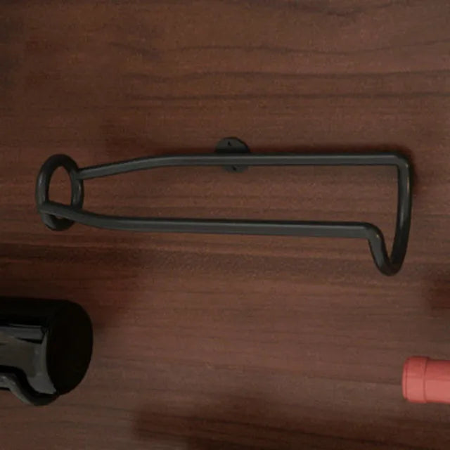 Wall-Mounted Iron Wine Rack for Bottles and Glasses