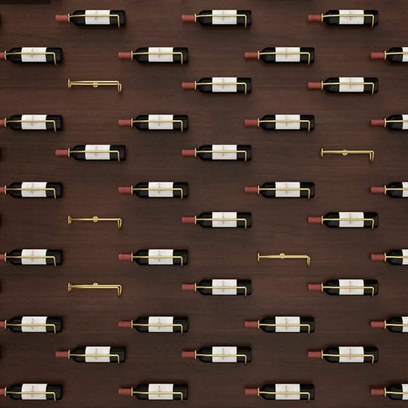 Wall-Mounted Iron Wine Rack for Bottles and Glasses