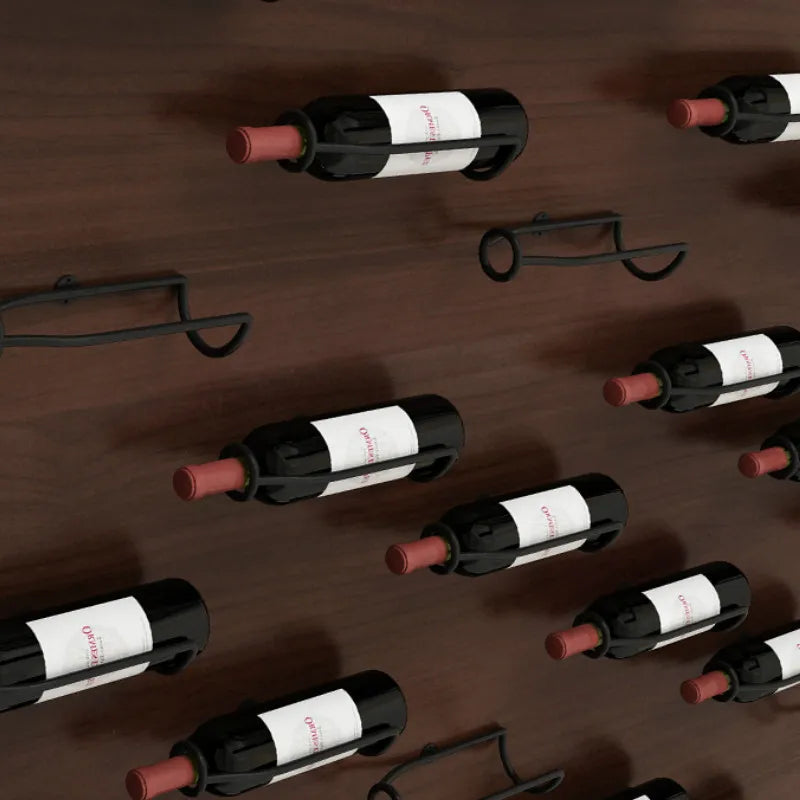 Wall-Mounted Iron Wine Rack for Bottles and Glasses