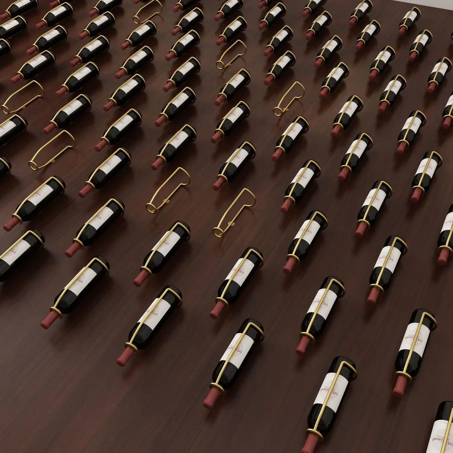 Wall-Mounted Iron Wine Rack for Bottles and Glasses