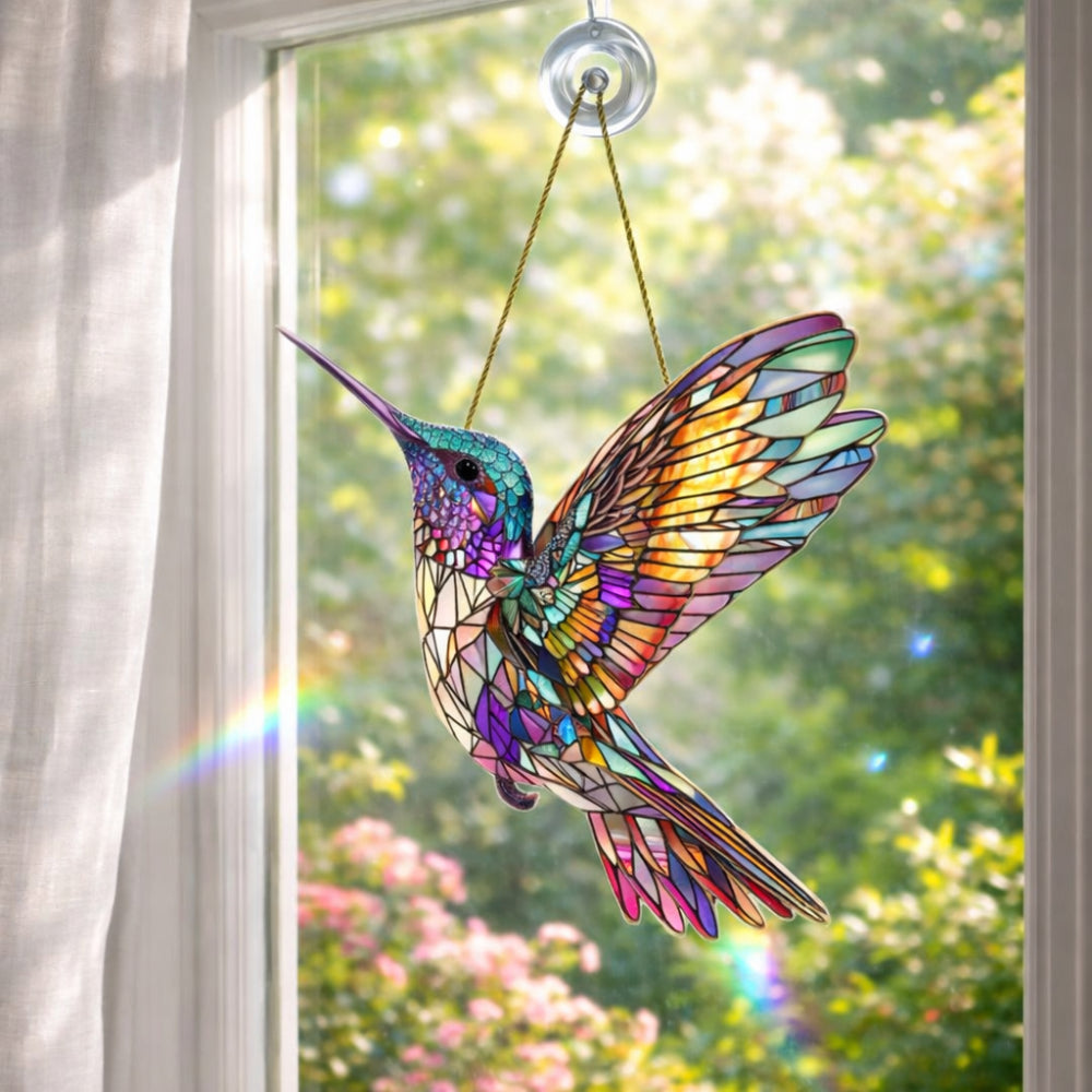 Hummingbird Window Suncatcher Hanging Decor