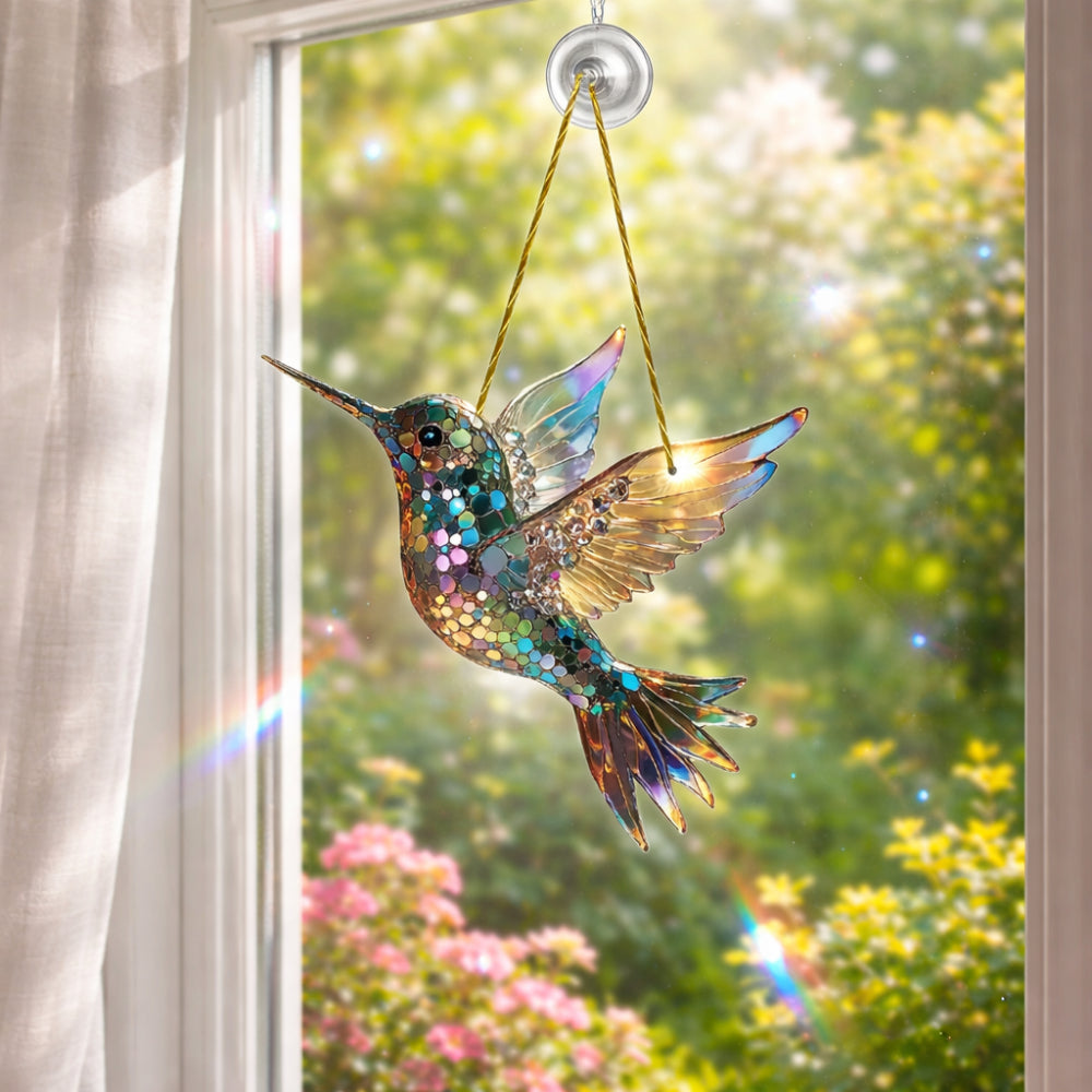 Hummingbird Window Suncatcher Hanging Decor