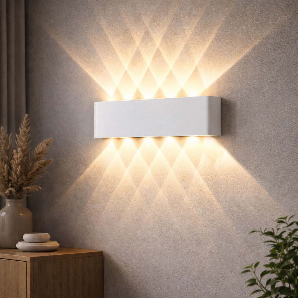 Modern LED Up Down Wall Light Sconce for Indoor Outdoor Use