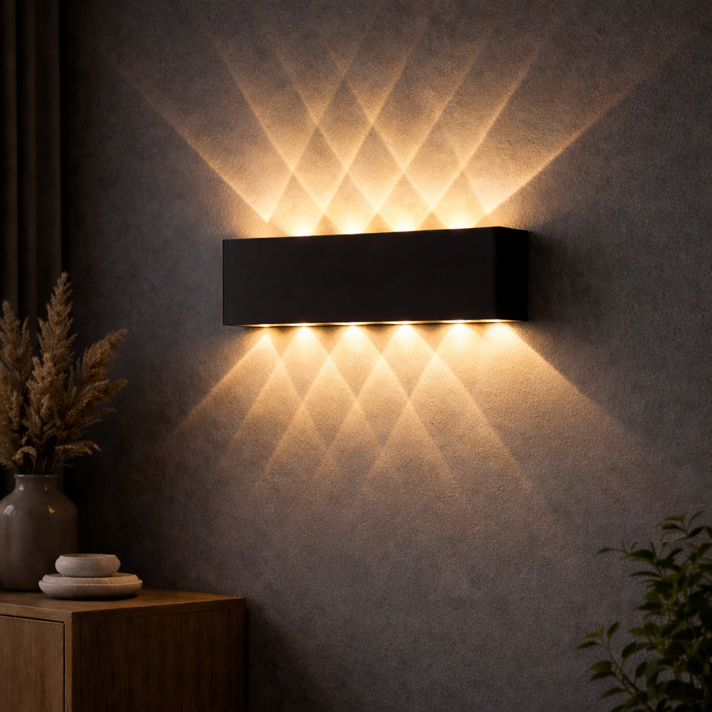 Modern LED Up Down Wall Light Sconce for Indoor Outdoor Use