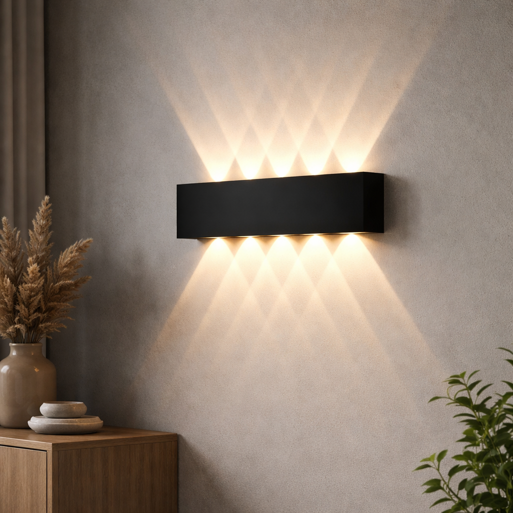 Modern LED Up Down Wall Light Sconce for Indoor Outdoor Use