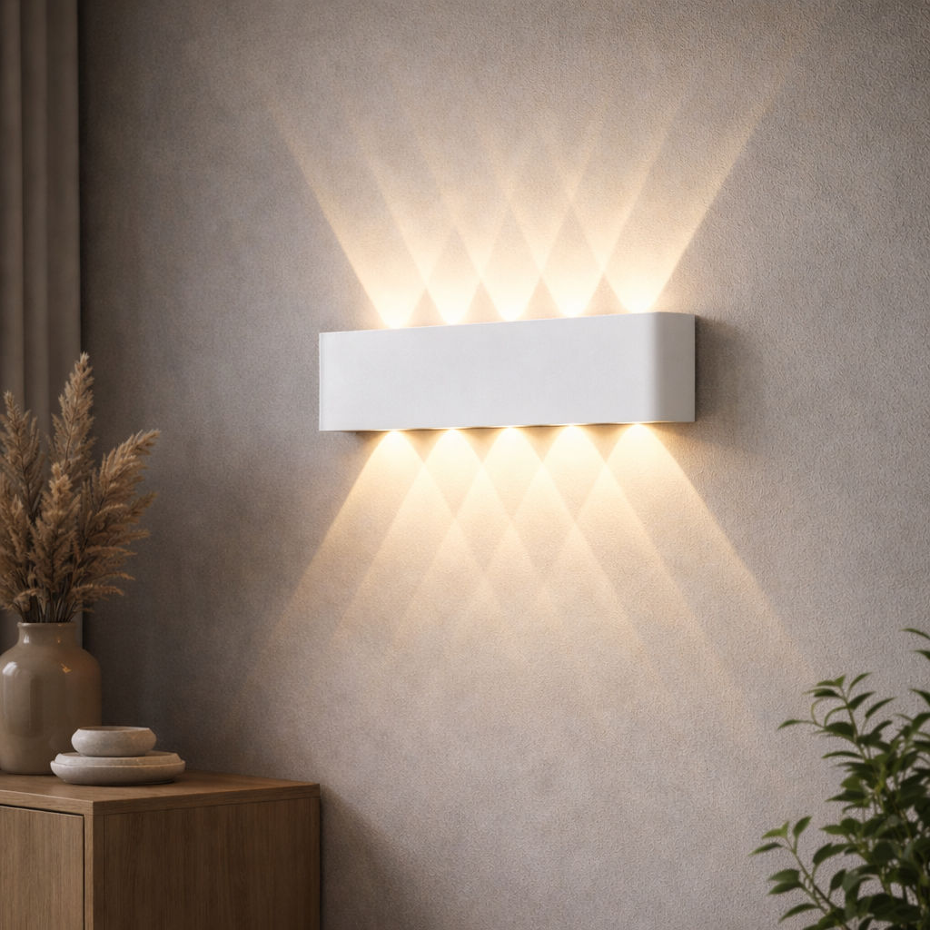 Modern LED Up Down Wall Light Sconce for Indoor Outdoor Use