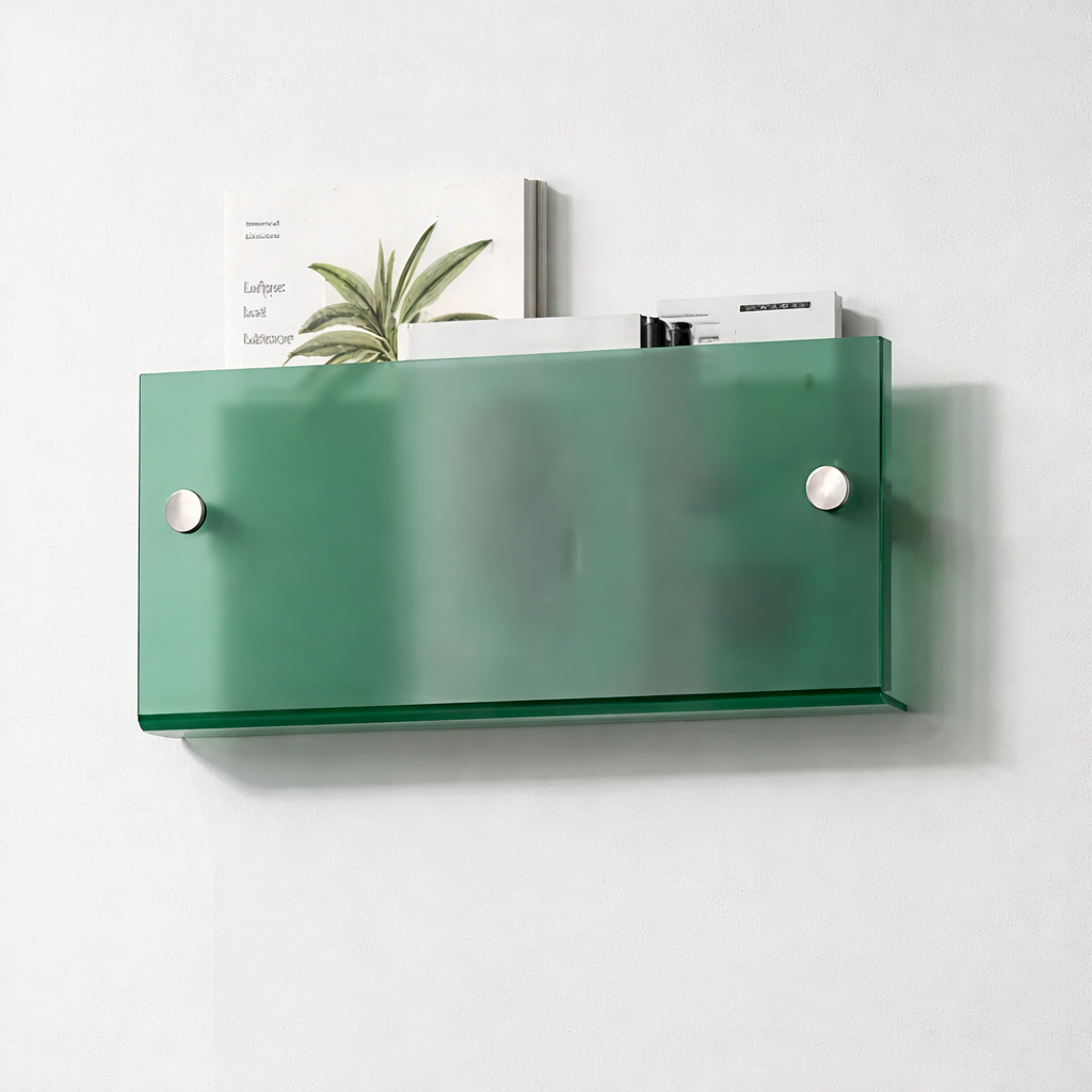 Acrylic Floating Wall Shelf for Magazine and Book Storage