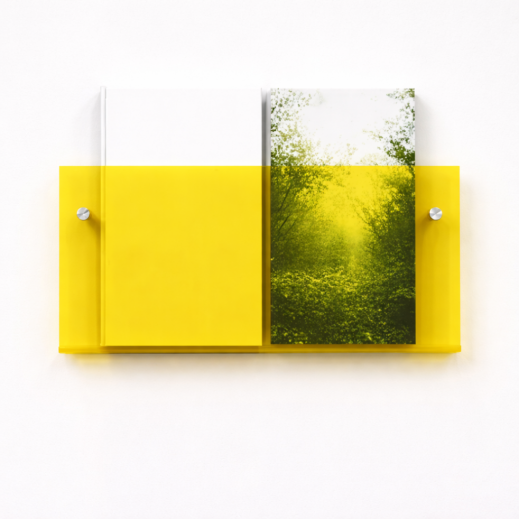Acrylic Floating Wall Shelf for Magazine and Book Storage