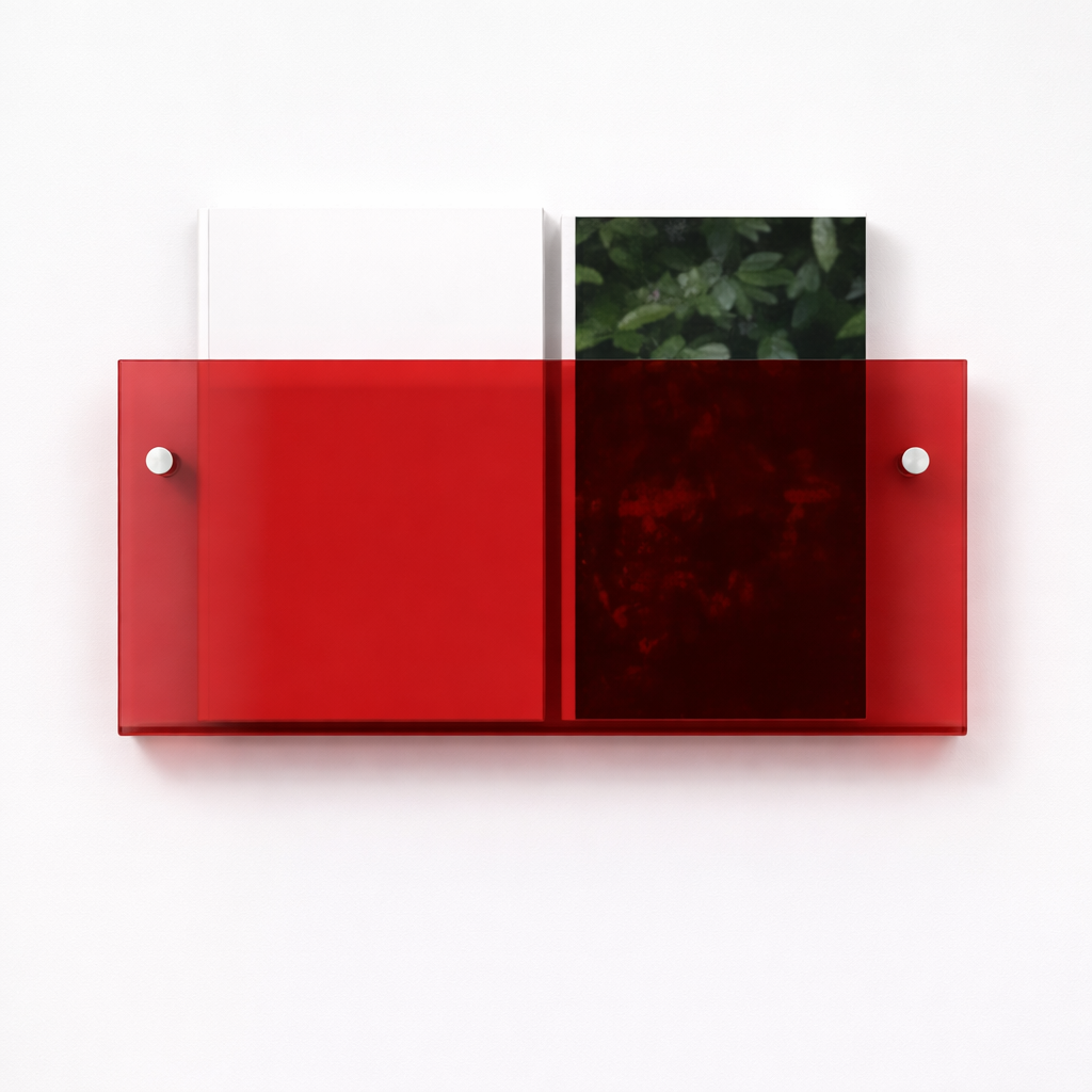 Acrylic Floating Wall Shelf for Magazine and Book Storage