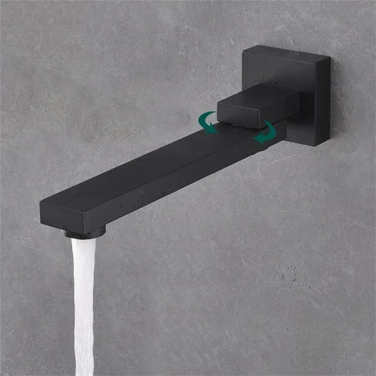 Foldable Wall-Mounted Stainless Steel Faucet in Black, Chrome, or Gold