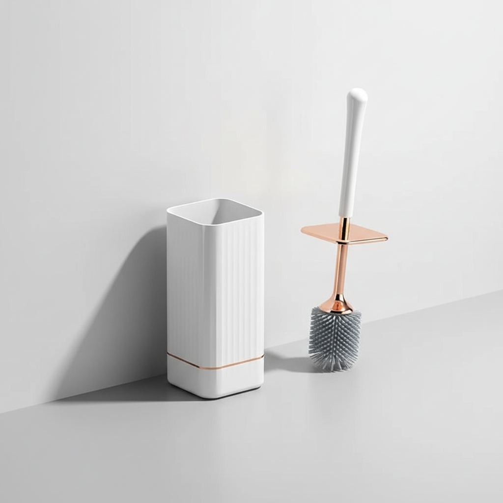 Wall-Mounted Fast-Drying Toilet Brush with Flexible Bristles