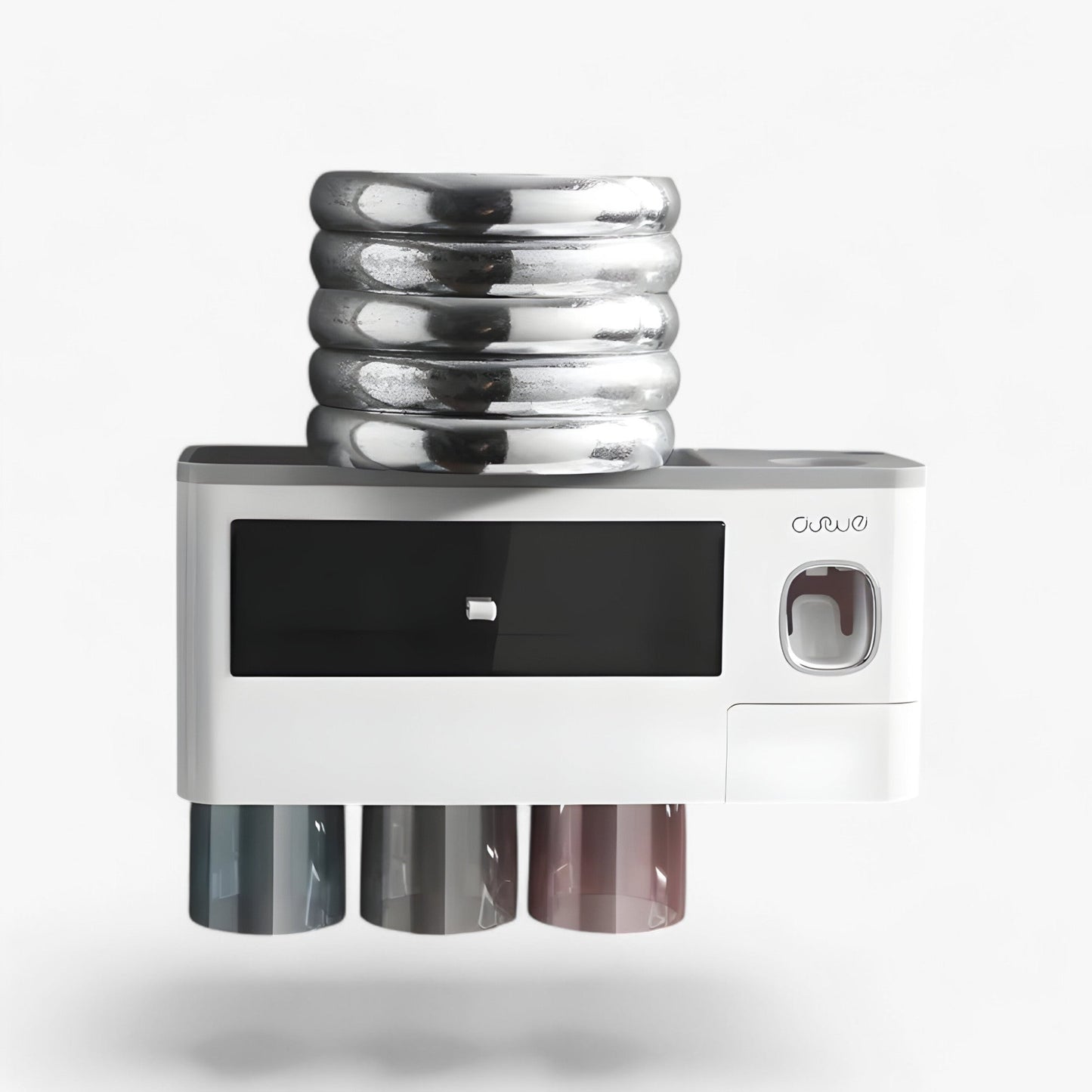 Wall-Mounted Automatic Toothpaste Dispenser with Hygienic Toothbrush Holder