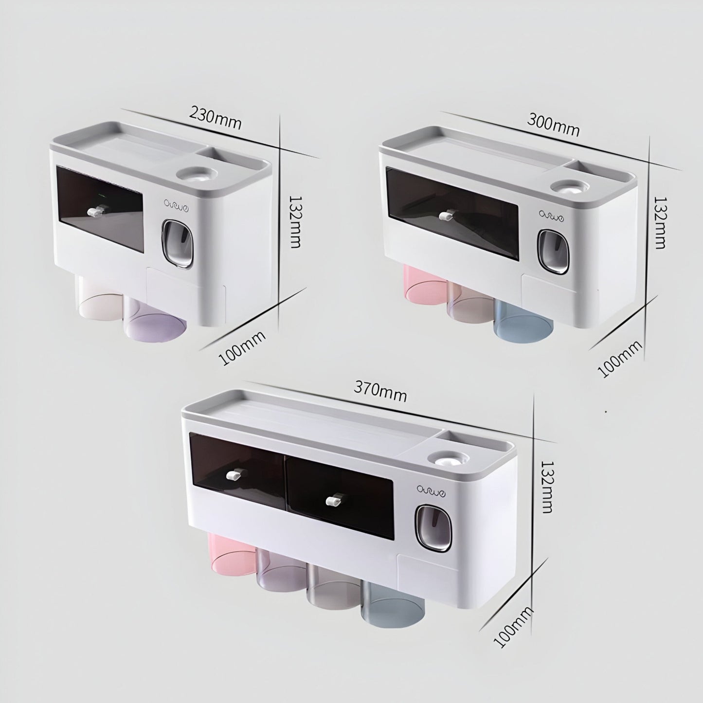 Wall-Mounted Automatic Toothpaste Dispenser with Hygienic Toothbrush Holder