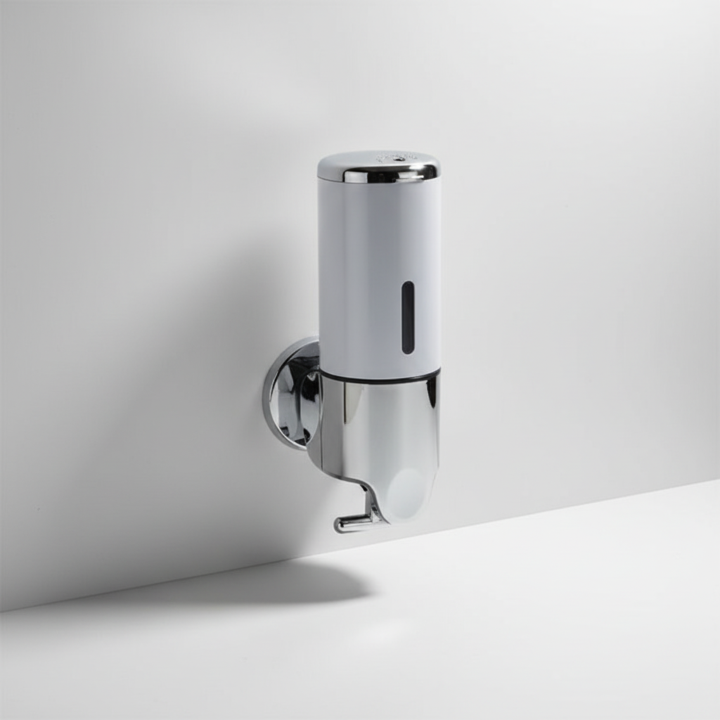 Wall-Mounted Corrosion-Resistant Soap Dispenser with Push-Button Operation