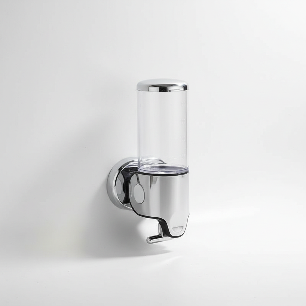Wall-Mounted Corrosion-Resistant Soap Dispenser with Push-Button Operation