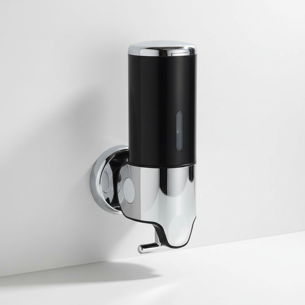 Wall-Mounted Corrosion-Resistant Soap Dispenser with Push-Button Operation