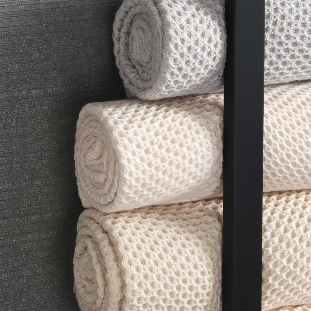 Stainless Steel Wall-Mounted Towel Holder - Space-Saving Design