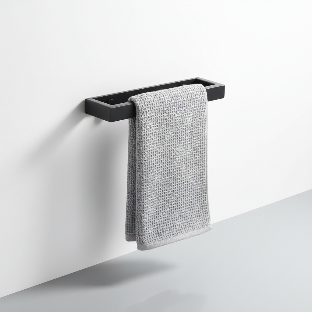 Stainless Steel Wall-Mounted Towel Holder - Space-Saving Design