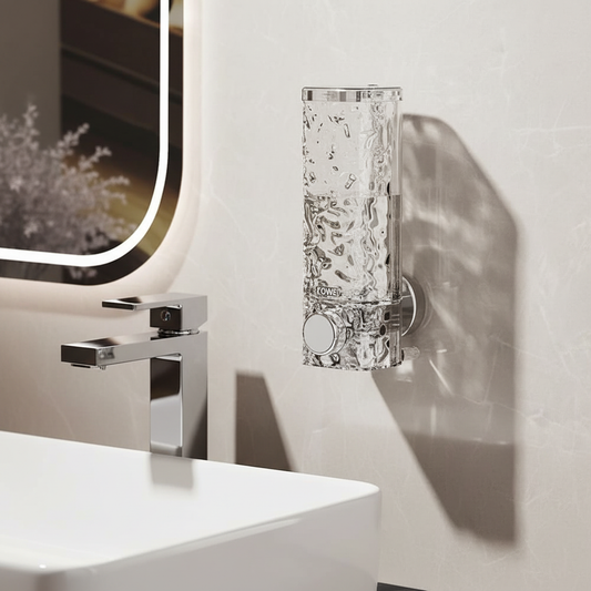 Wall-Mounted Soap Dispenser with Suction Cup Holder