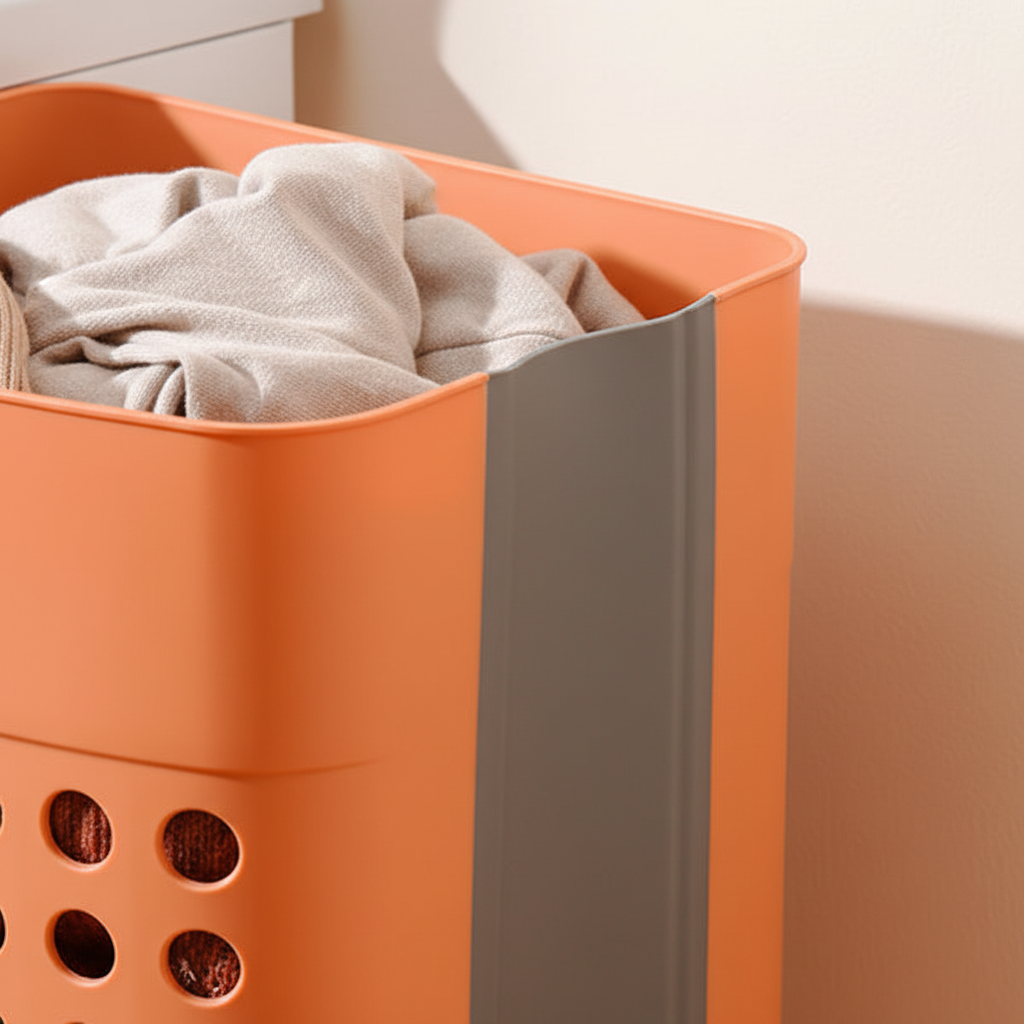 Foldable Wall-Mounted Laundry Basket with Ventilated Design
