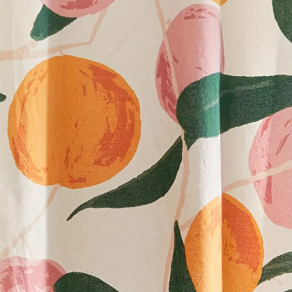 Water-Repellent Peach Polyester Shower Curtain