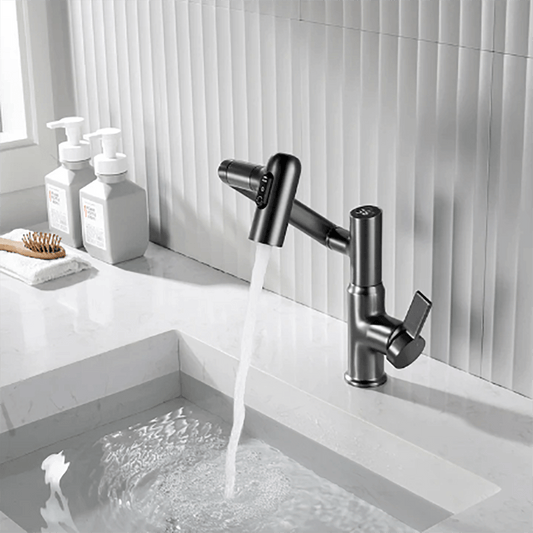 360° Swivel Stainless Steel Kitchen Faucet with Temperature Display