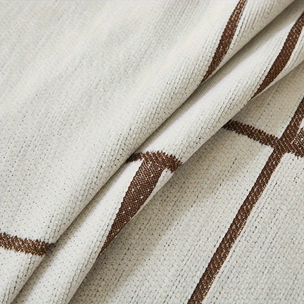 Wavy Stripe Chenille Boho Sofa Cover