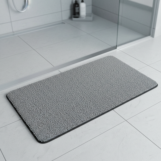 Non-Slip Soft Loofah Bath Mat with Drainage Holes