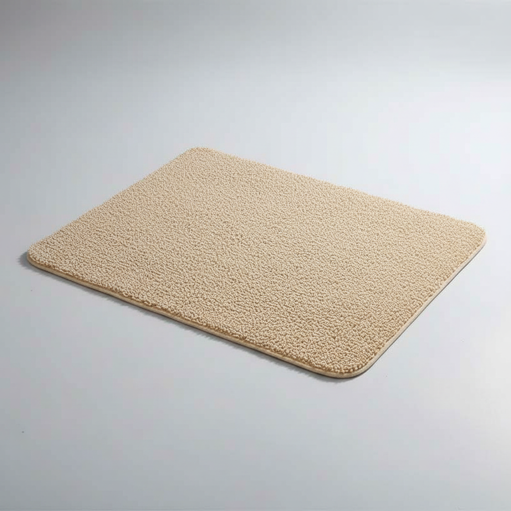Non-Slip Soft Loofah Bath Mat with Drainage Holes
