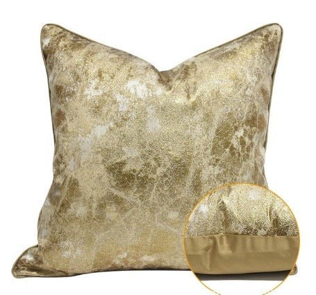 Luxury Gold Satin Pillowcase - Soft Polyester Cushion for Elegant Home Decor
