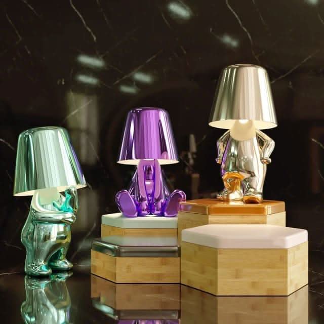 Thinker Resin LED Table Lamp - Modern Warm White Light