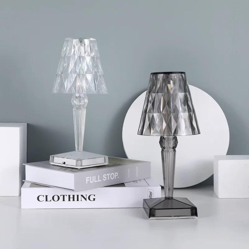Rechargeable Crystal-Effect Touch Control Table Lamp