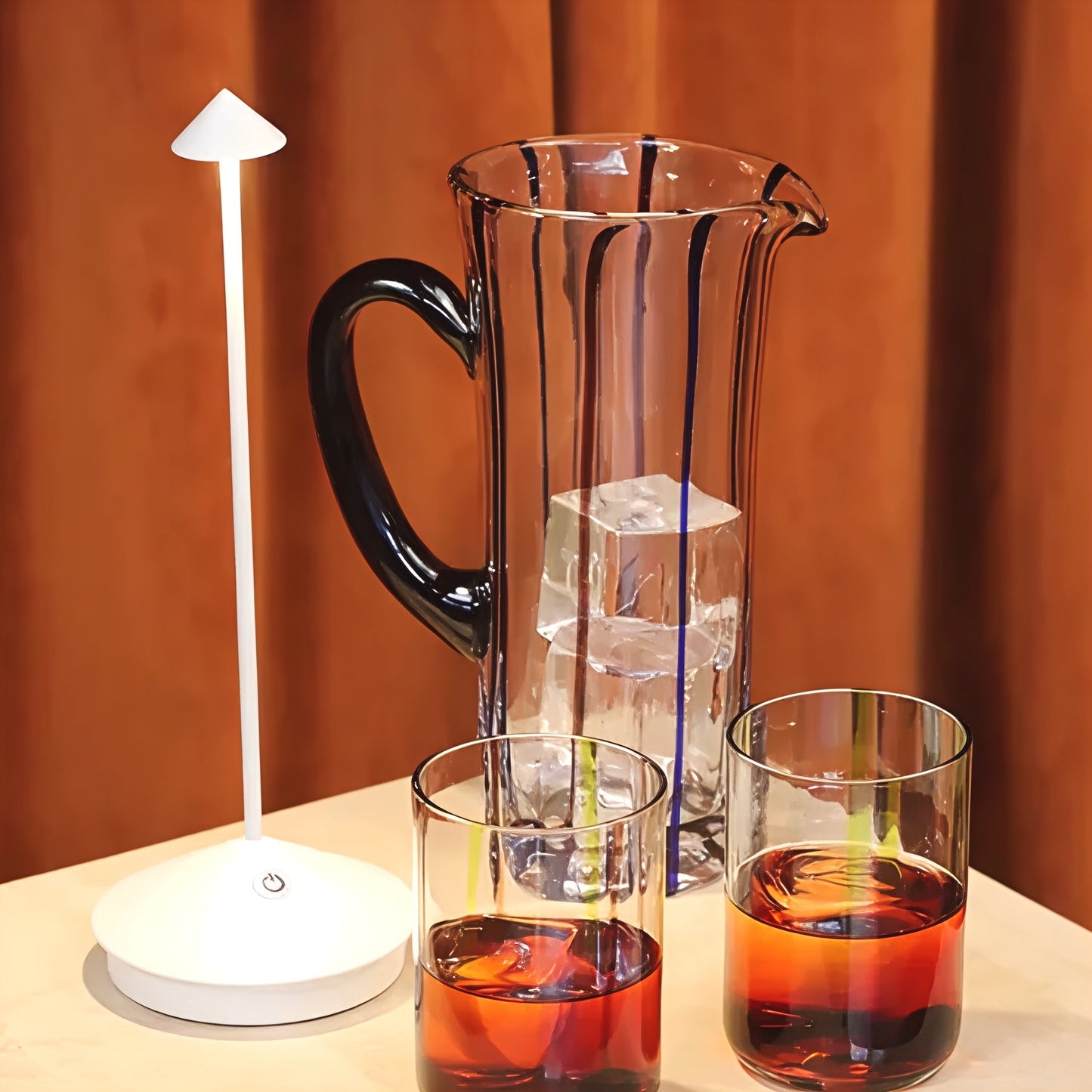 Wireless LED Table Lamp with Adjustable Brightness and USB Rechargeable Aluminium Design
