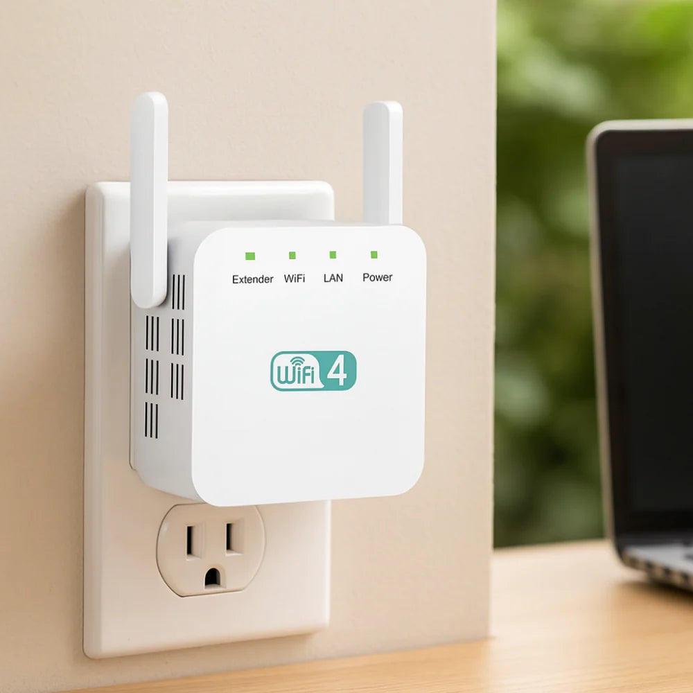 WiFi Range Extender with Dual Antennas for Home and Office
