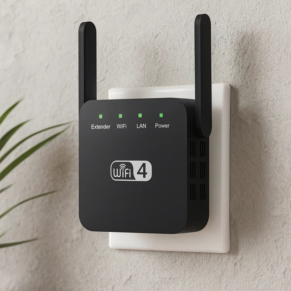 WiFi Range Extender with Dual Antennas for Home and Office