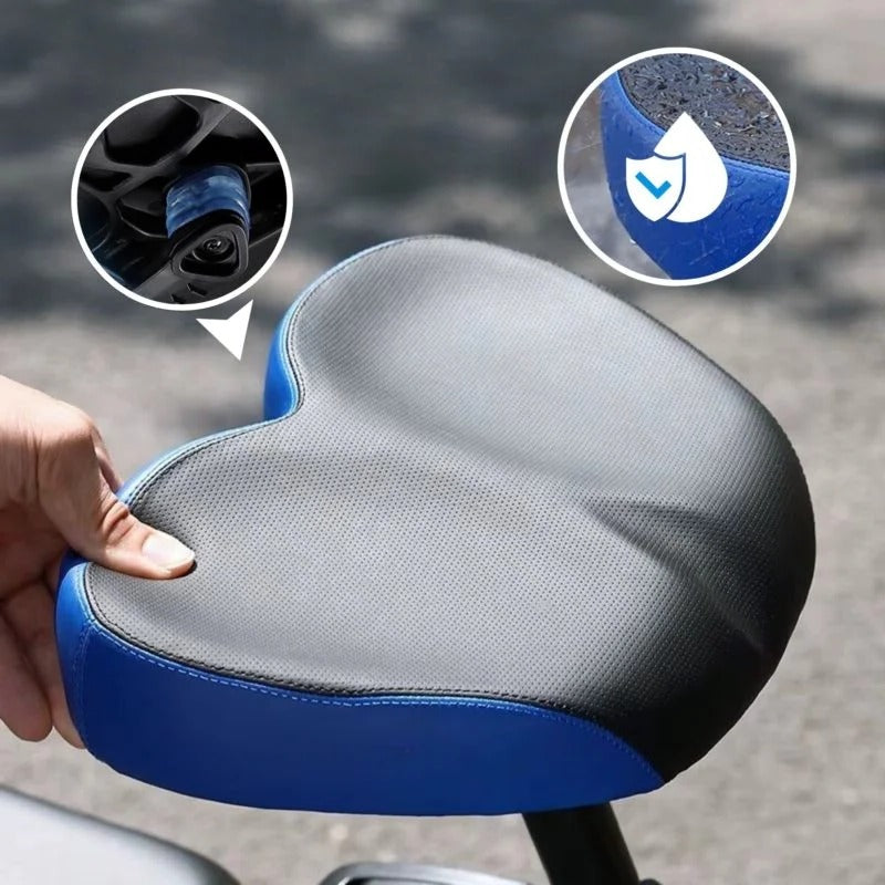 Extra-Wide Ergonomic Bike Seat with Shock Absorption