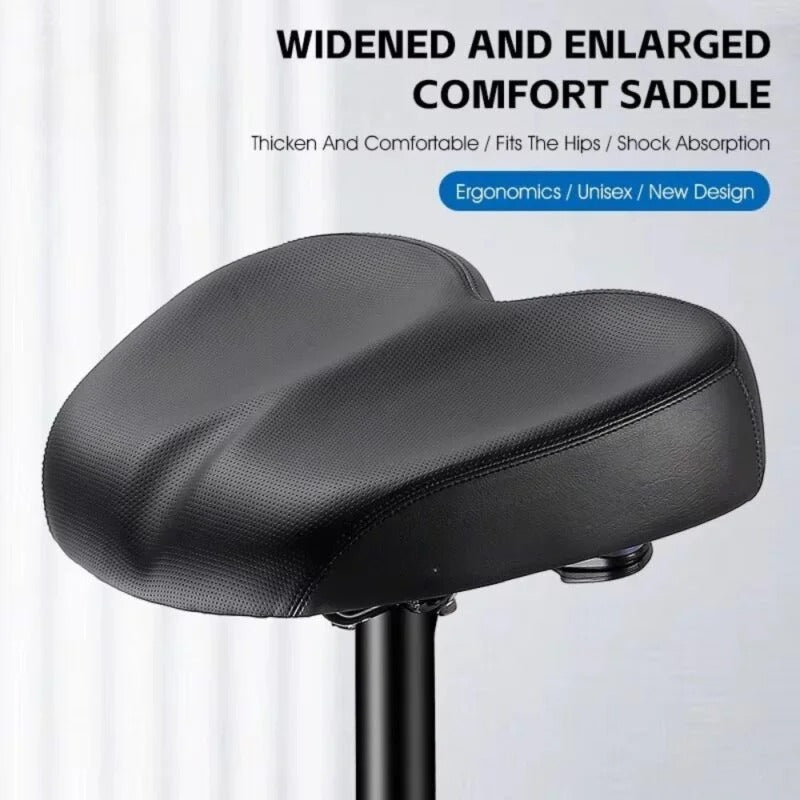 Extra-Wide Ergonomic Bike Seat with Shock Absorption