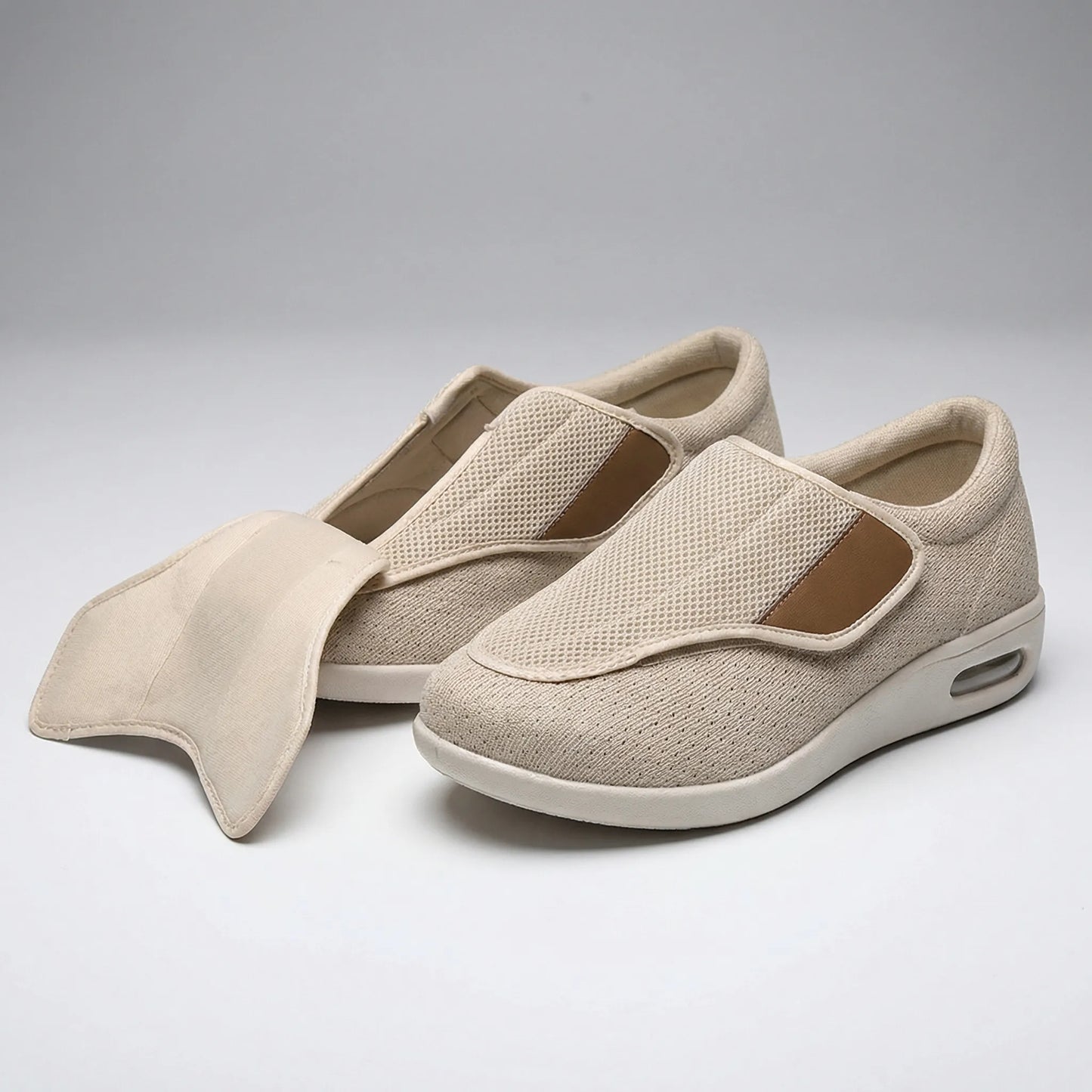 Extra Wide Diabetic-Friendly Shoes with Customizable Insole and Velcro Closure