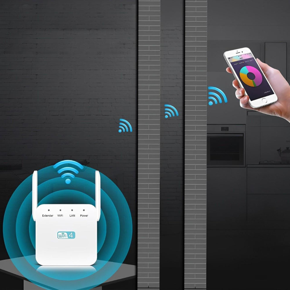 WiFi Range Extender with Dual Antennas for Home and Office
