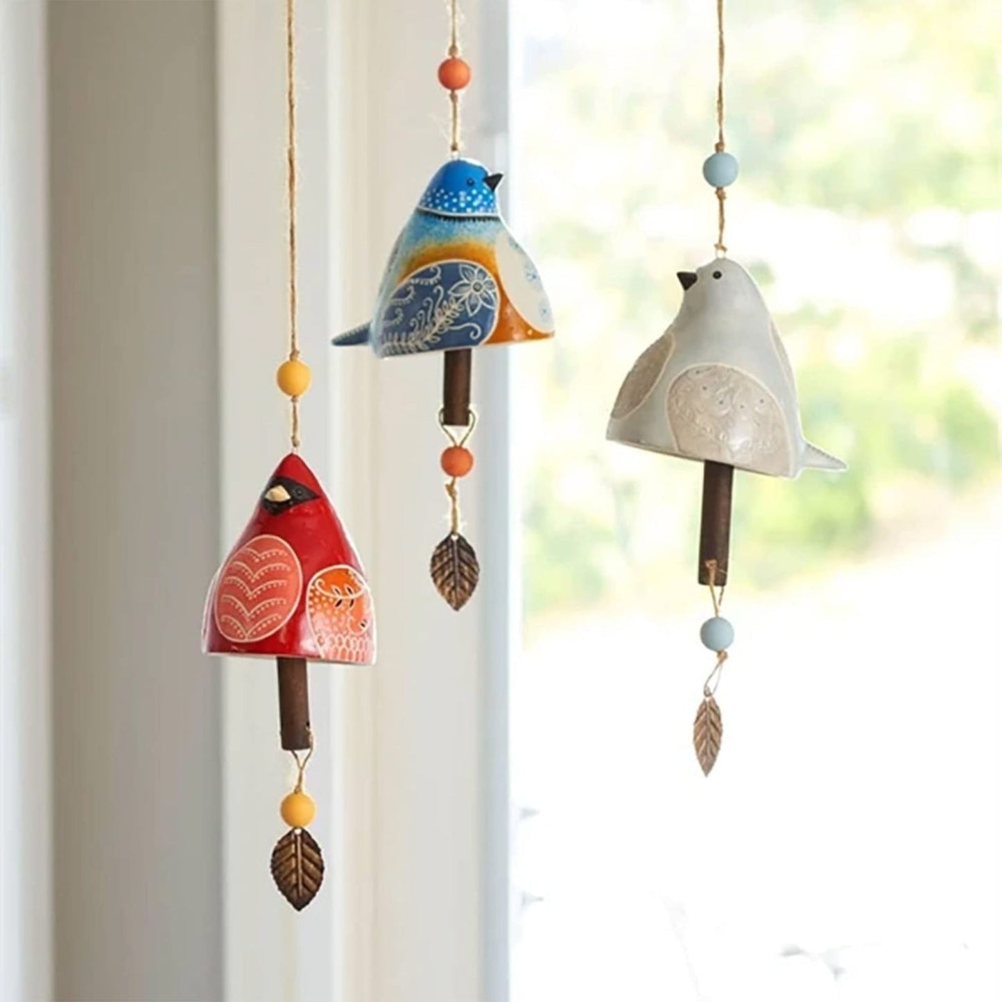 Bird Pattern Hanging Wind Chimes for Garden and Balcony