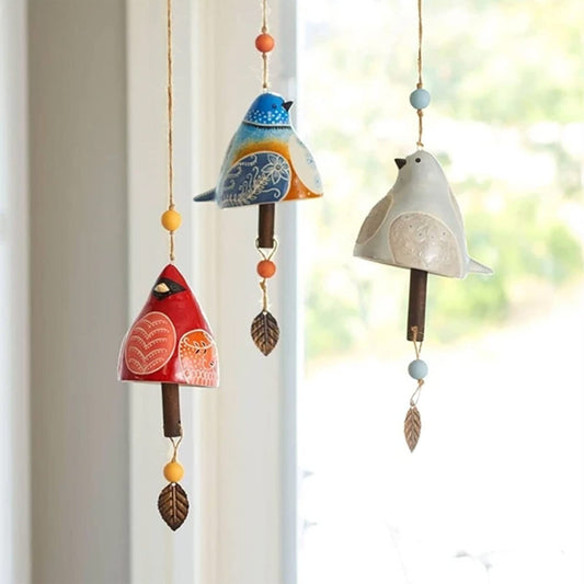 Bird Pattern Hanging Wind Chimes for Garden and Balcony