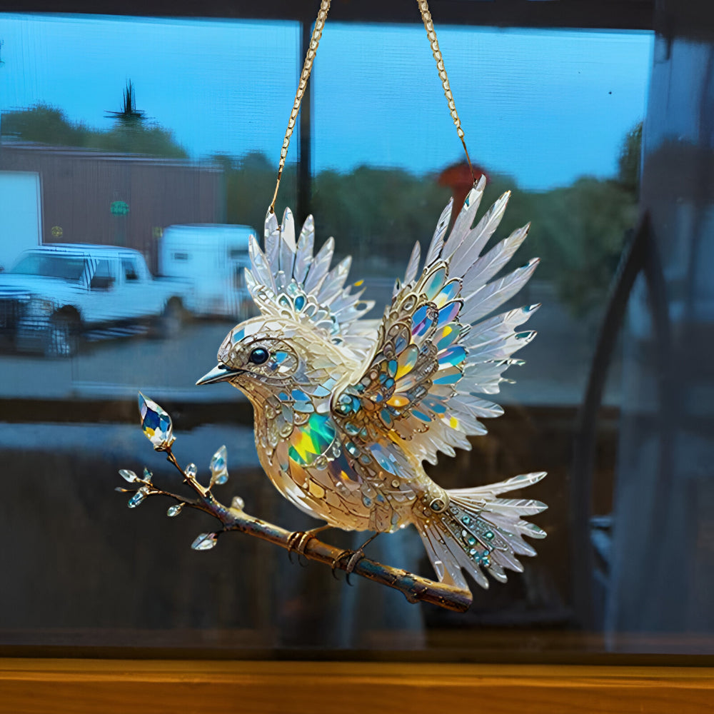 Bluebird Stained Glass Effect Acrylic Window Suncatcher