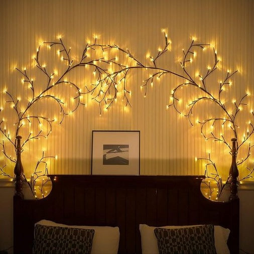 Wine LED Garden String Lights with 144 Flexible LEDs and 8 Lighting Modes for Indoor and Outdoor Use