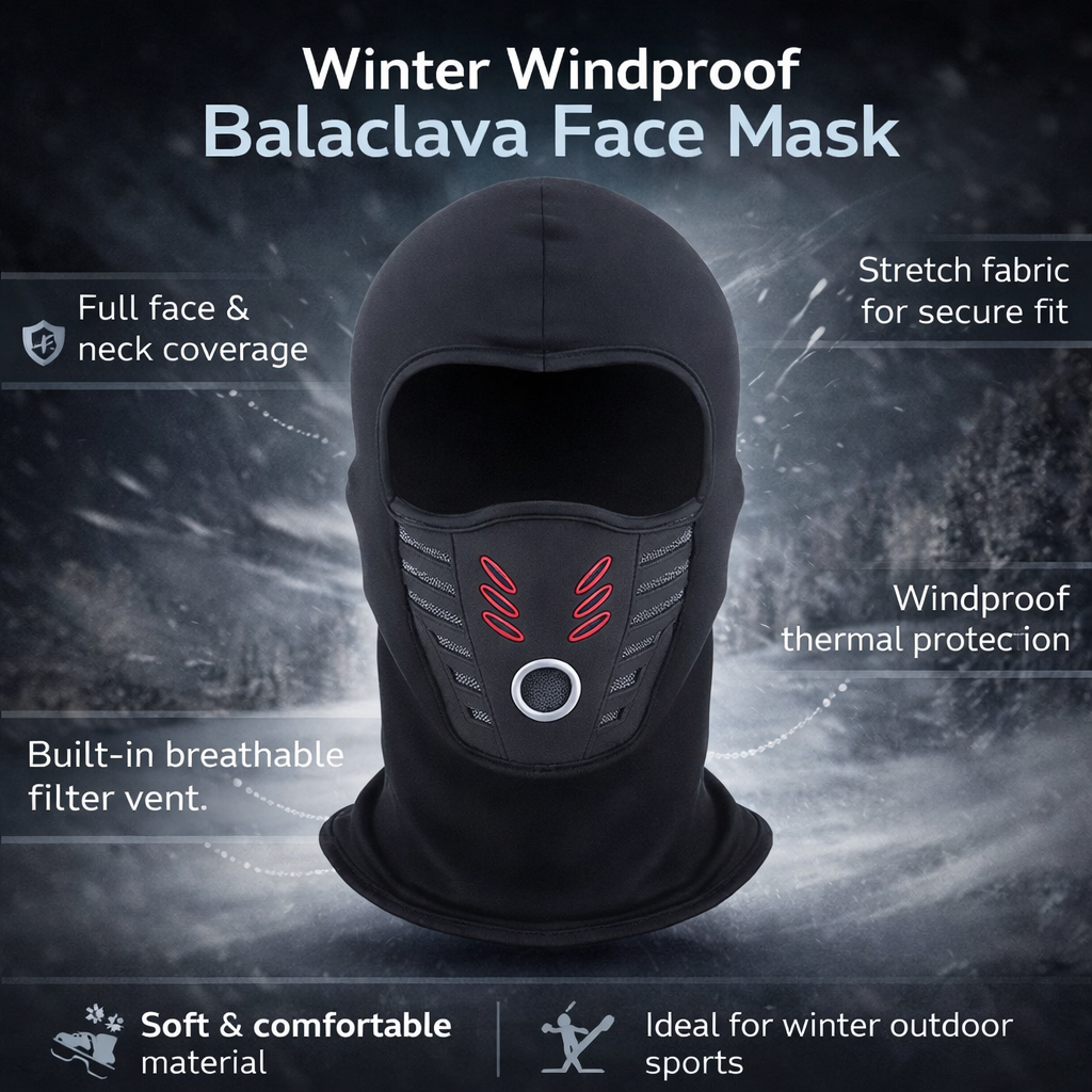 Windproof Thermal Full Coverage Winter Face Mask