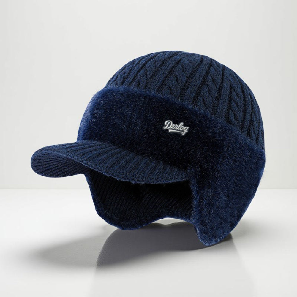 Winter Trapper Hat with Ear Flaps and Visor