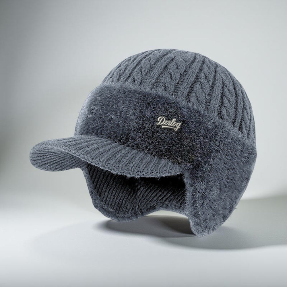 Winter Trapper Hat with Ear Flaps and Visor